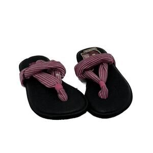 Sanuk Yoga Mat Girl's Sandles in Pink/Grey Size 9/10